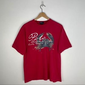 Polo Ralph Lauren Crab red shirt youth size XL
